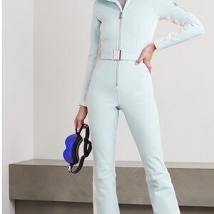 Cordova Signature Over The Boot Belted Striped Ski Suit - Blue